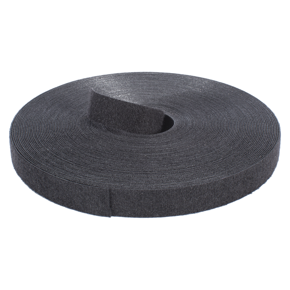 Velcro Tape, PU: 25 m, width: 20 mm, black
