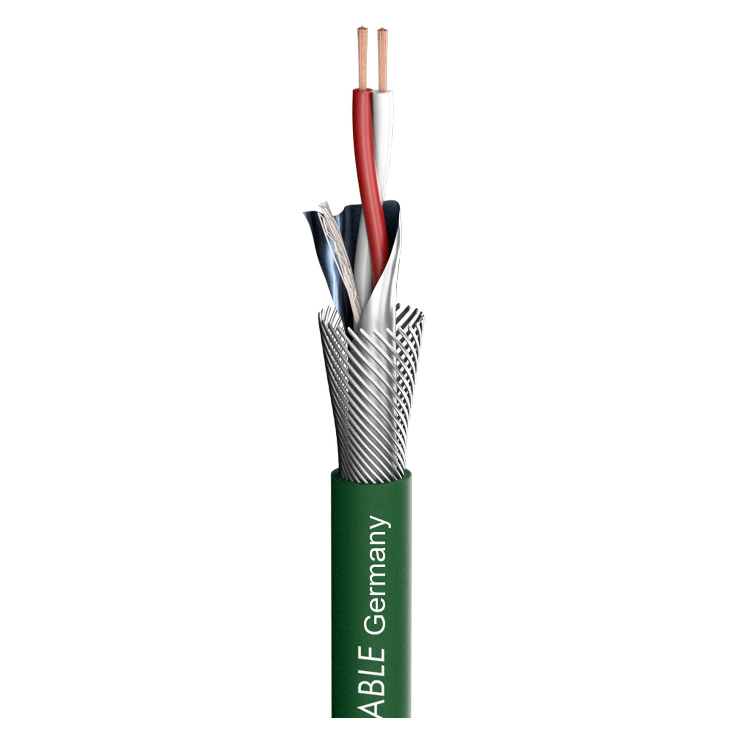 NF-Phono cable, HighEnd SC-Albedo MKII; 2 x 0,20 mm²; PVC Ø 5,90 mm; green
