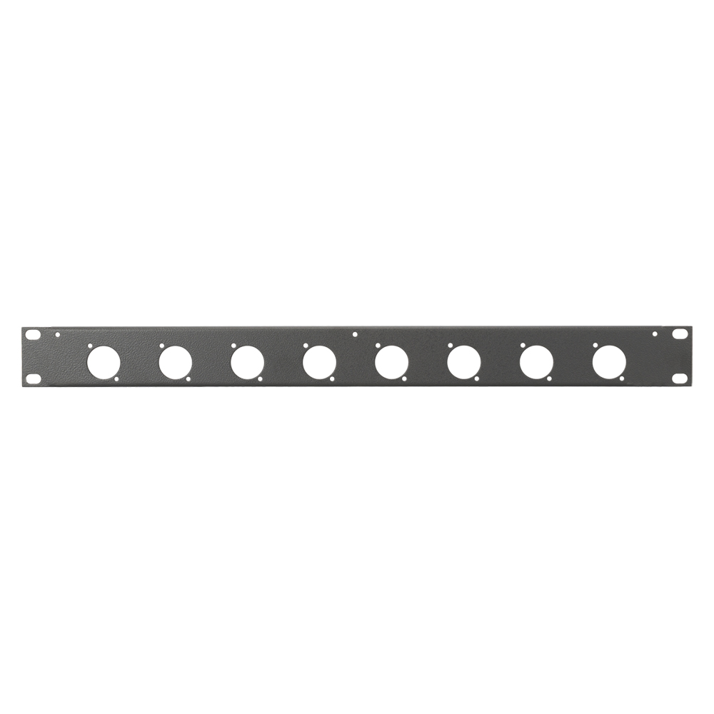 Rack panel, universal D series, Finish RAL 9011 smooth matt, 1 HE, sheet steel 1.2mm, black