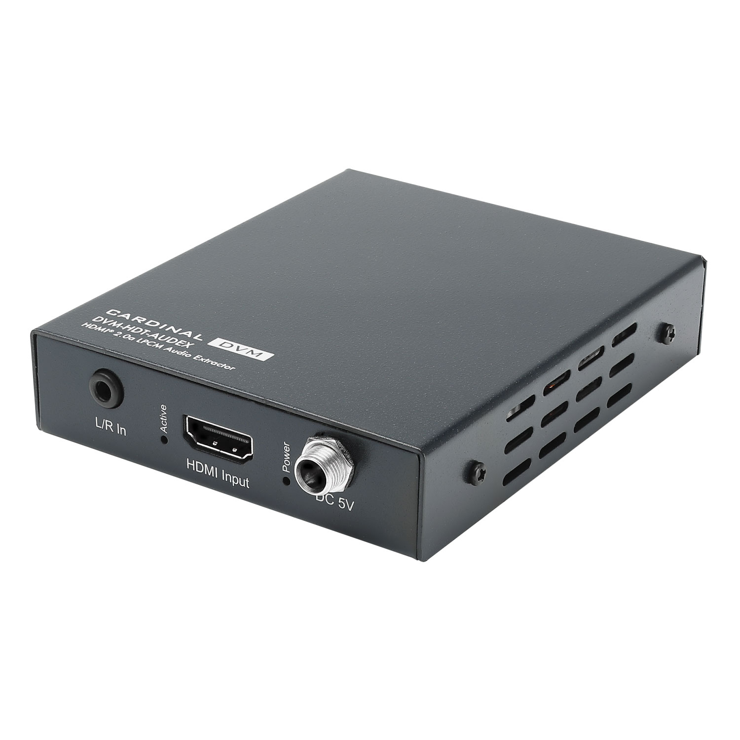 CARDINAL DVM HDMI® 7.1 Audio-Extractor 4K, 18G, IN: HDMI/MINIJACK | OUT: HDMI/Stereo MINIJACK (analog)/SPDIF OUT (COAX RCA), black