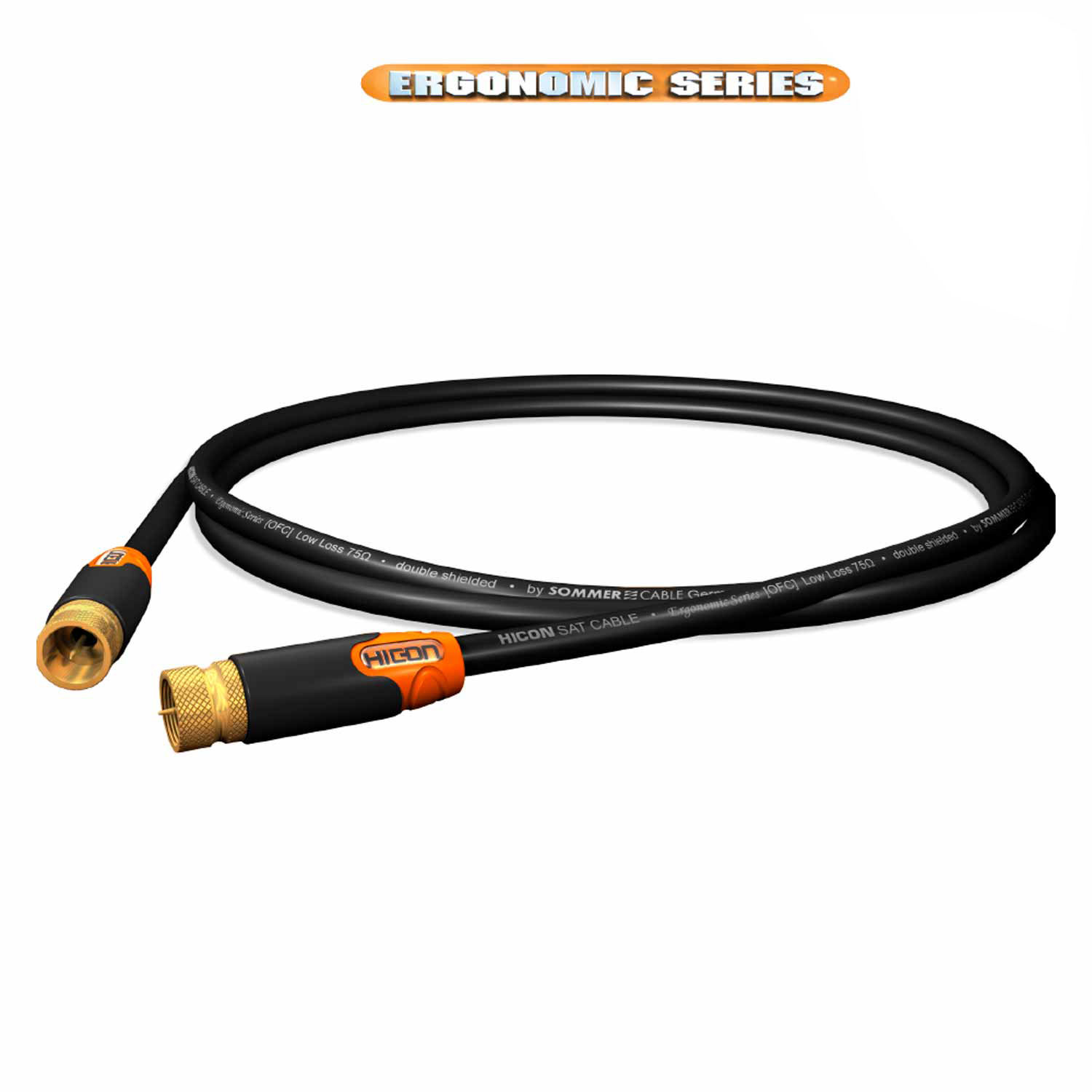Sat-/f- connection cable F-Plug, 1  | F-Plug / F-Plug, HICON