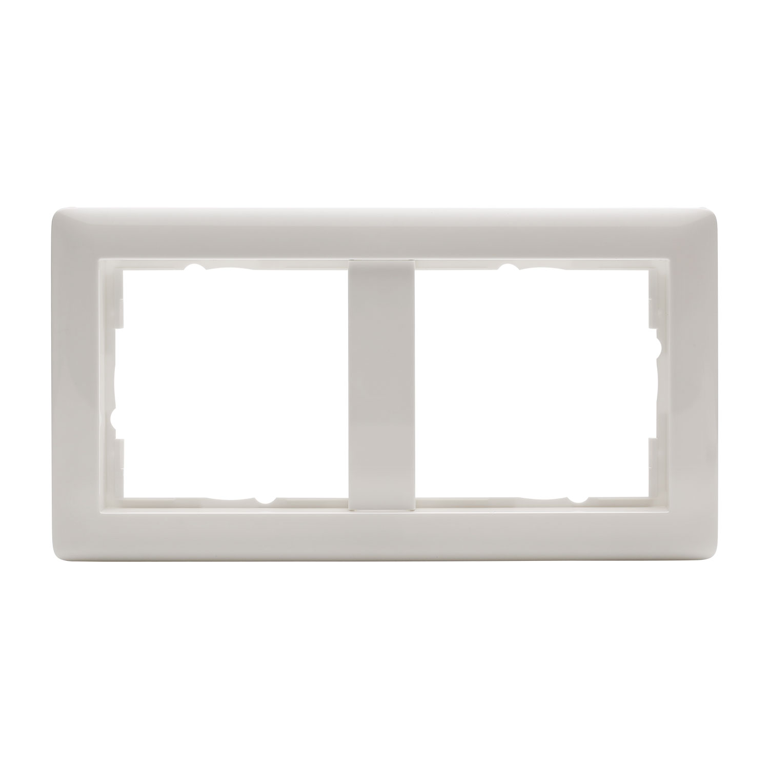 Switch frames, 2-way , scale: 55x55 mm, plastic, colour: white
