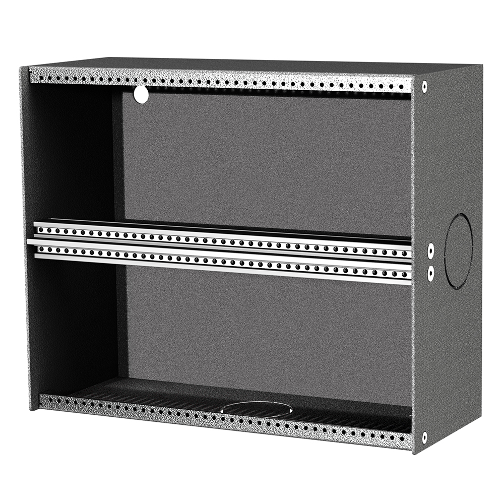 Wall offset box for 12 modules, 4U, a maximum of 2 x 6 BE