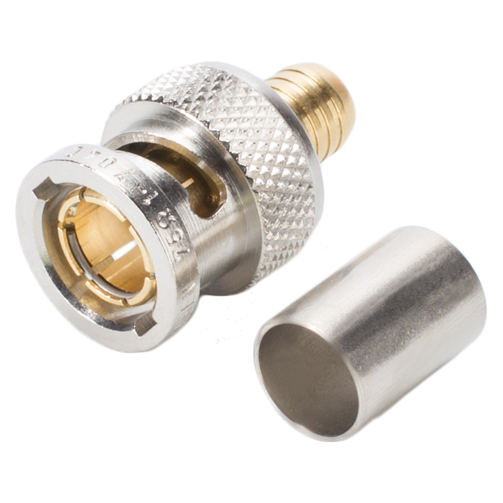 DAMAR & HAGEN BNC HD-SDI crimp-male connector, straight, nickel