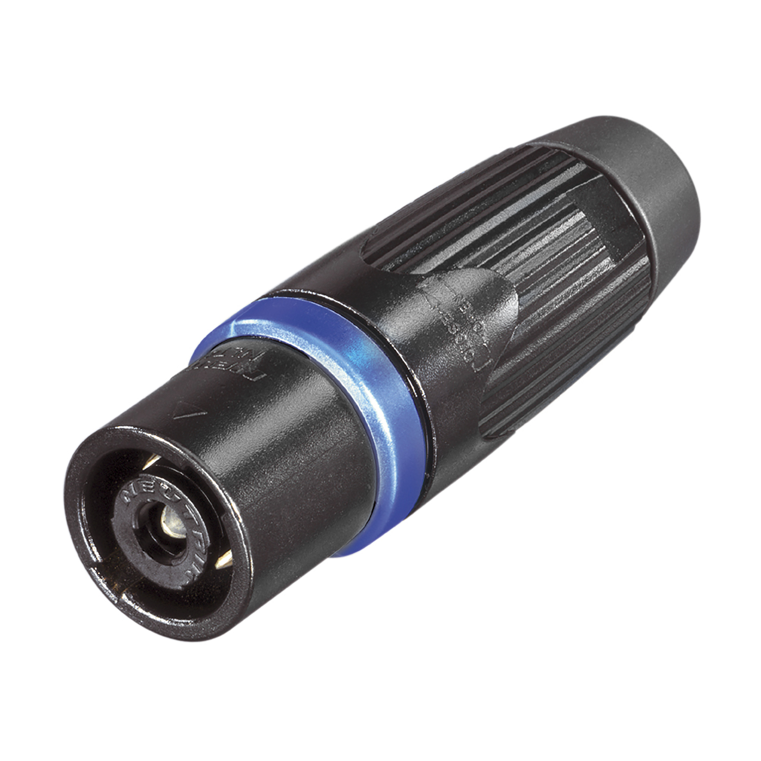 NEUTRIK® speakON®, splashproof IP54 , 4-pole , metal-, Soldering-male connector, silver plated contact(s), straight, max. 6 mm², black