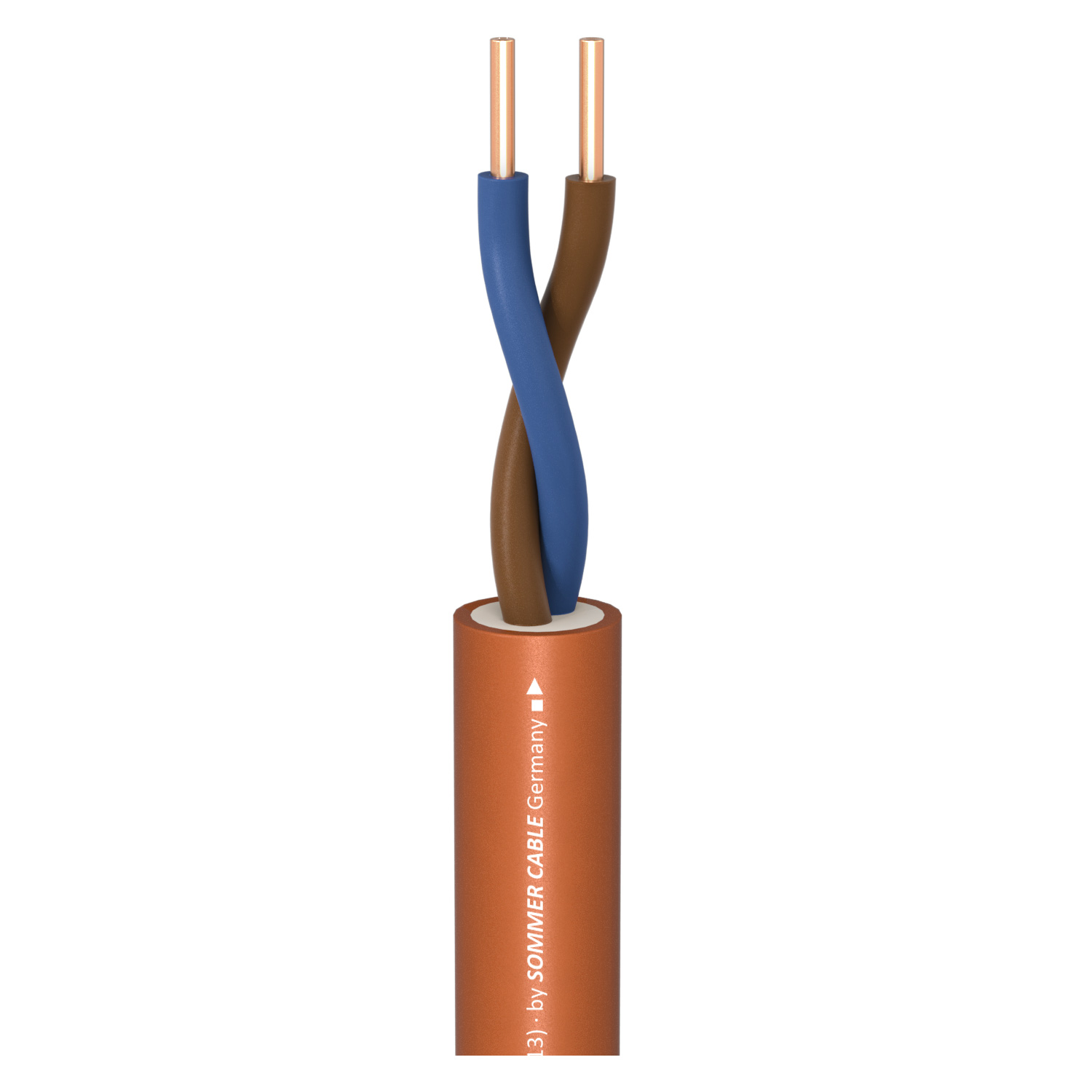 Installation cable Meridian Install SP225; 2 x 2,50 mm²; FRNC, Silicon, E30 Ø 11,90 mm; orange