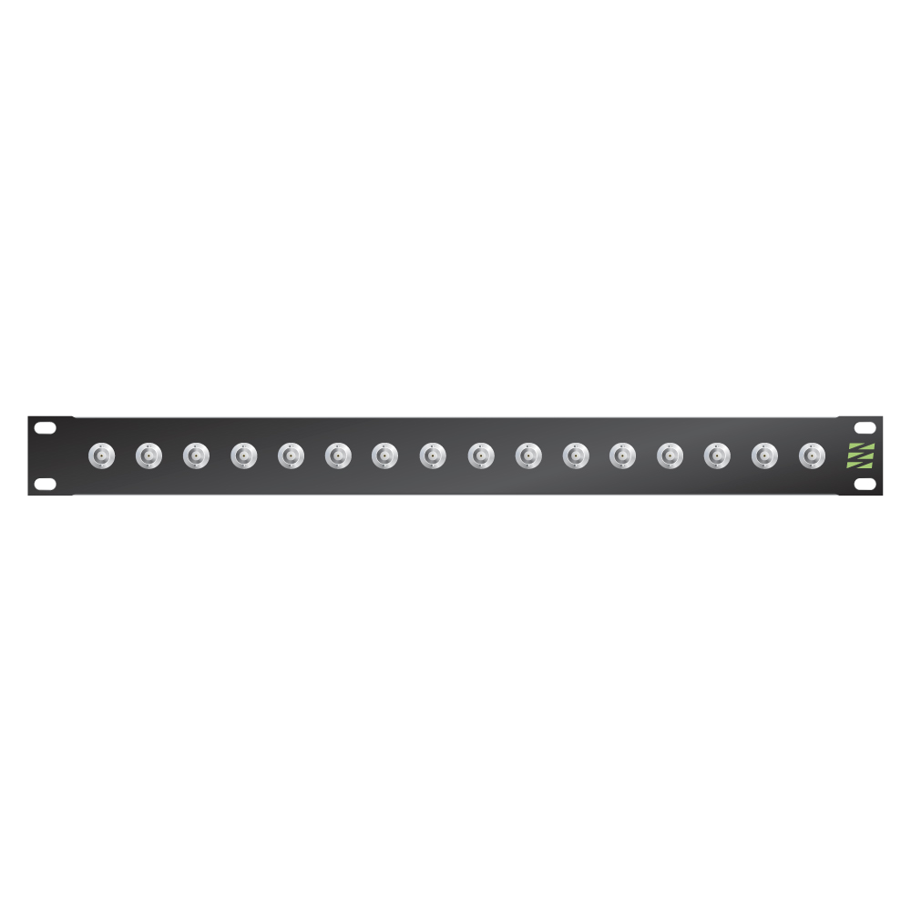 Sommer cable Video-Patchpanel BNC HD-SDI , 1 HE, 12 BE, BNC-socket; HICON, 2mm steel panel, colour: grey