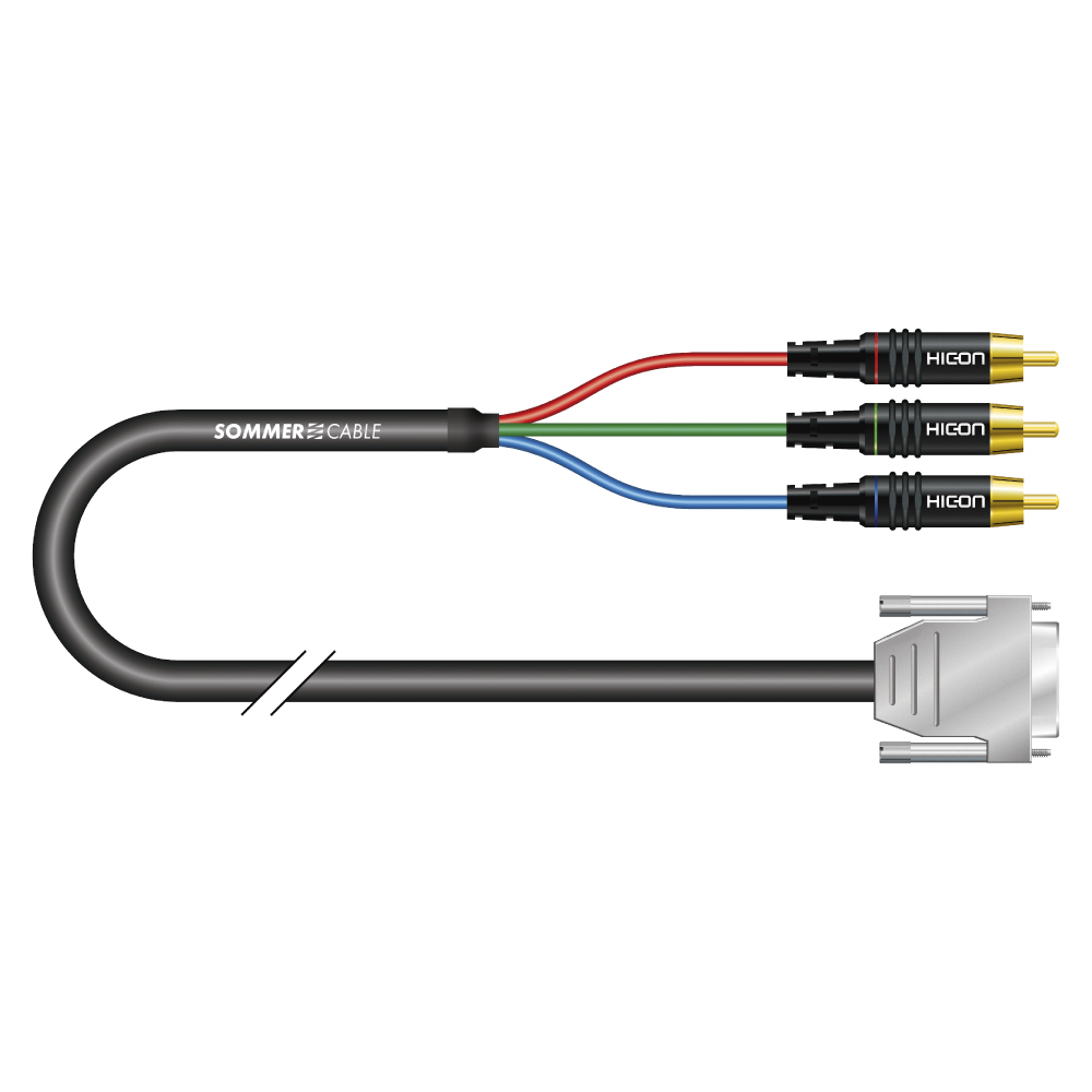 Monitorkabel Transit Mini Flex, 3  x  0,08 mm² | HD-SUB-D / Cinch, HICON