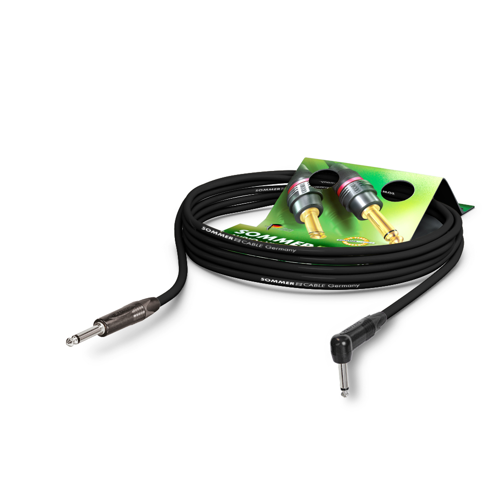 Instrument cable SC-Spirit, 1 x 0.50 mm² | jack / jack 90°, NEUTRIK®