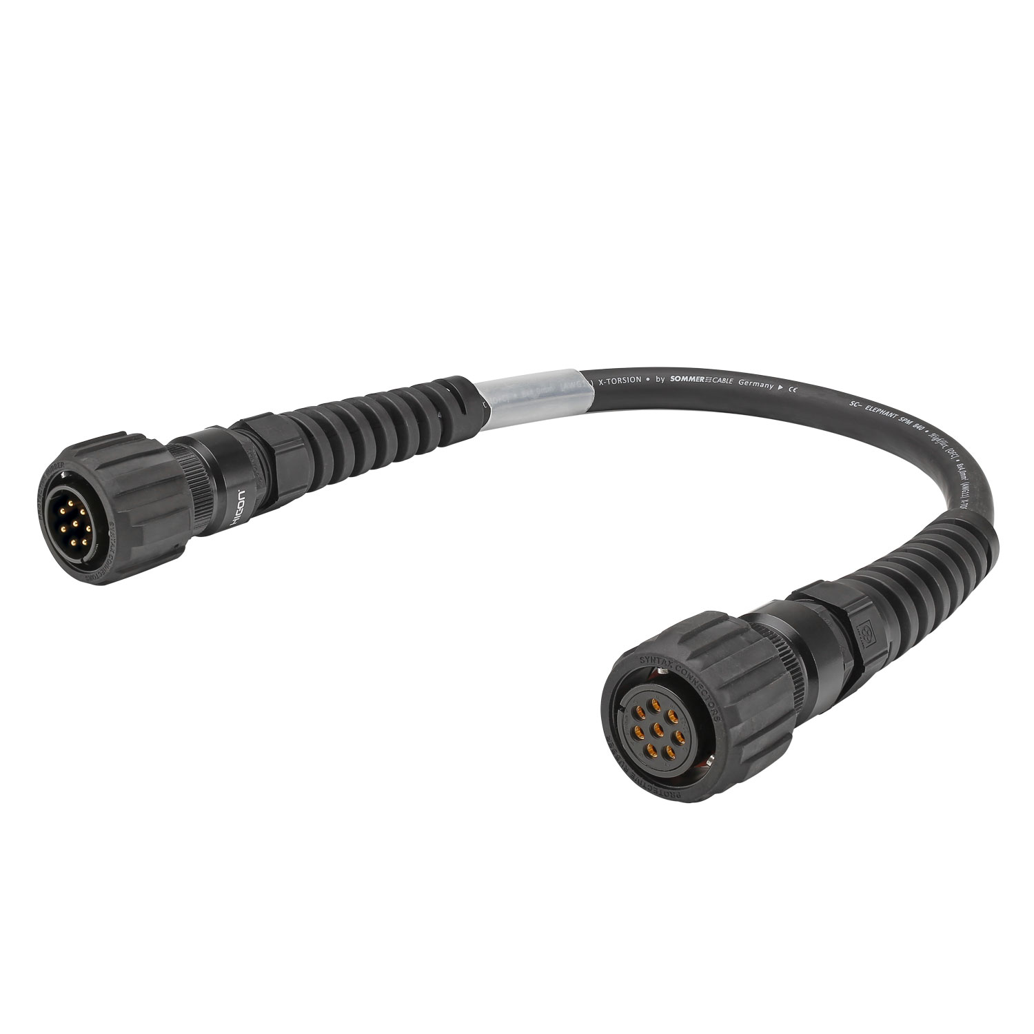 Sommer cable Speaker System , LK 8-pole male/LK 8-pole female; HICON; both multipin´s with retainer nut