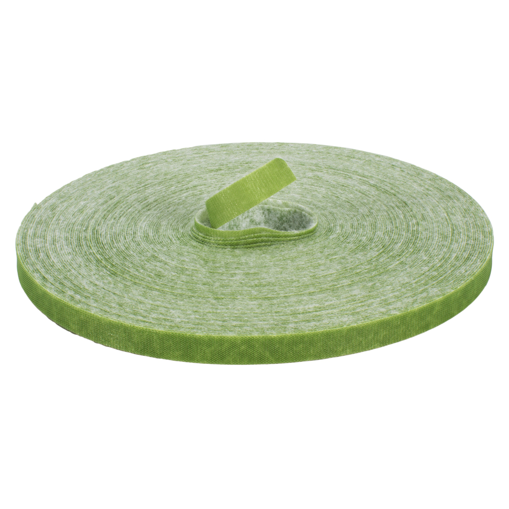 Velcro Tape, PU: 25 m, width: 10 mm, green, also great for plants