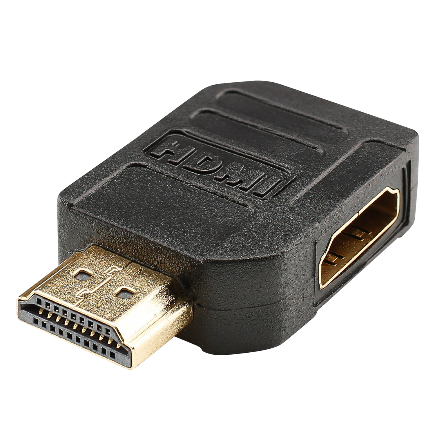 Adapter | HDMI female/HDMI male angled, black