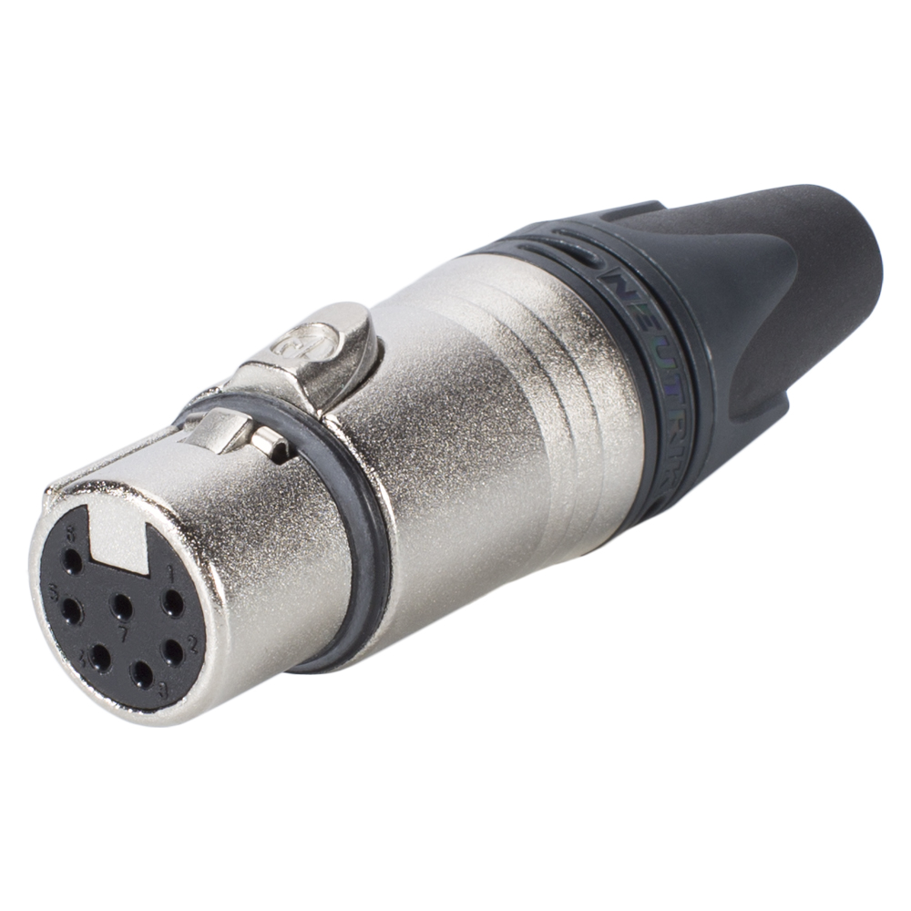 NEUTRIK® XLR, 7-pol , Metall-, Löttechnik-Kabelbuchse, versilberte(r) Kontakt(e), gerade, nickel