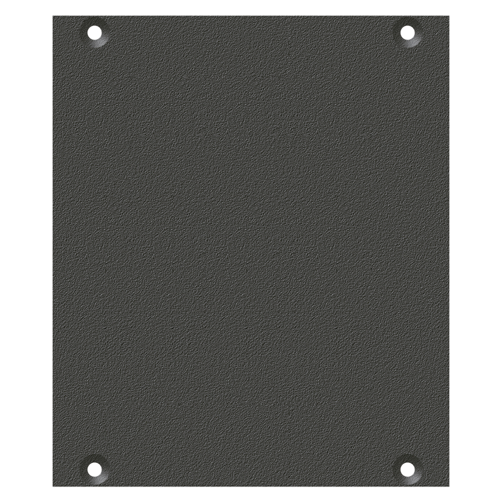 front panel blank panel, 2 HE, 2 BE for SYS-series, Galvanized sheet steel, colour: grey