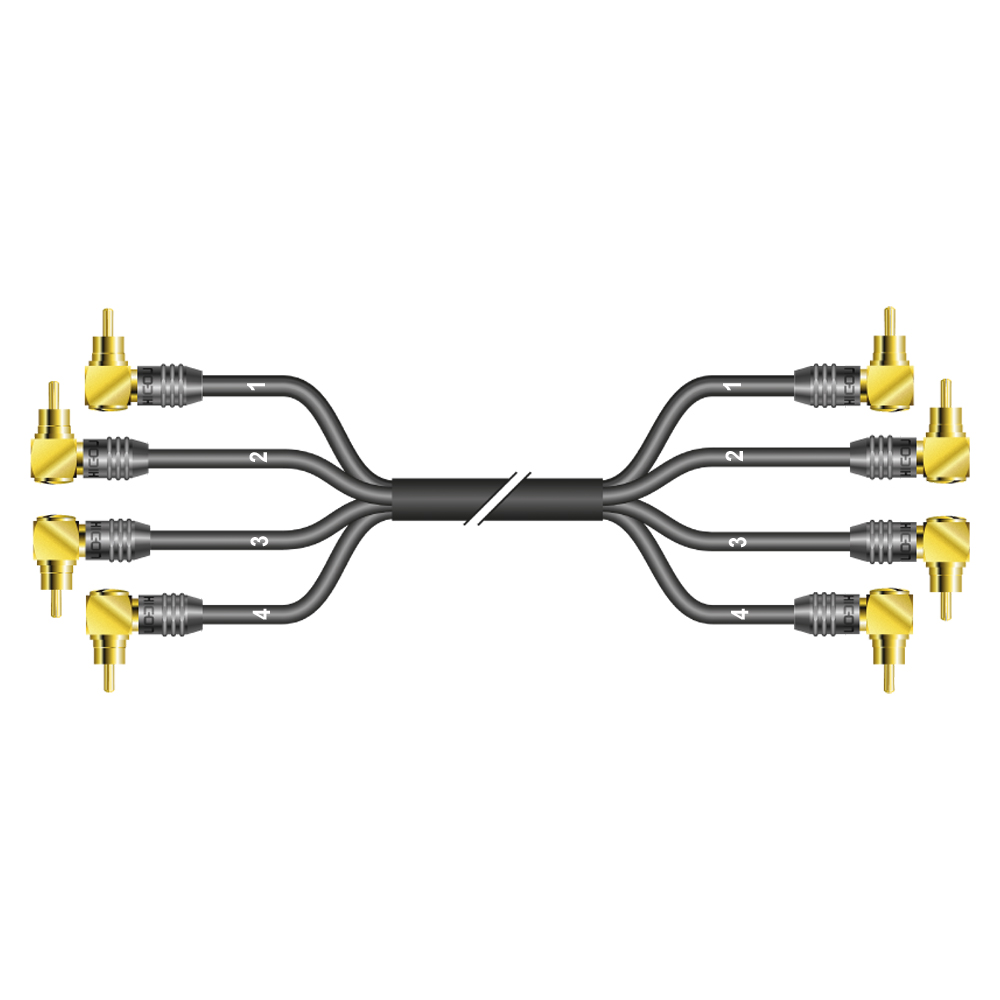 Rca patch cable, unbalanced SC-Quantum Highflex, 4 x 0,14 mm² | RCA / RCA, HICON