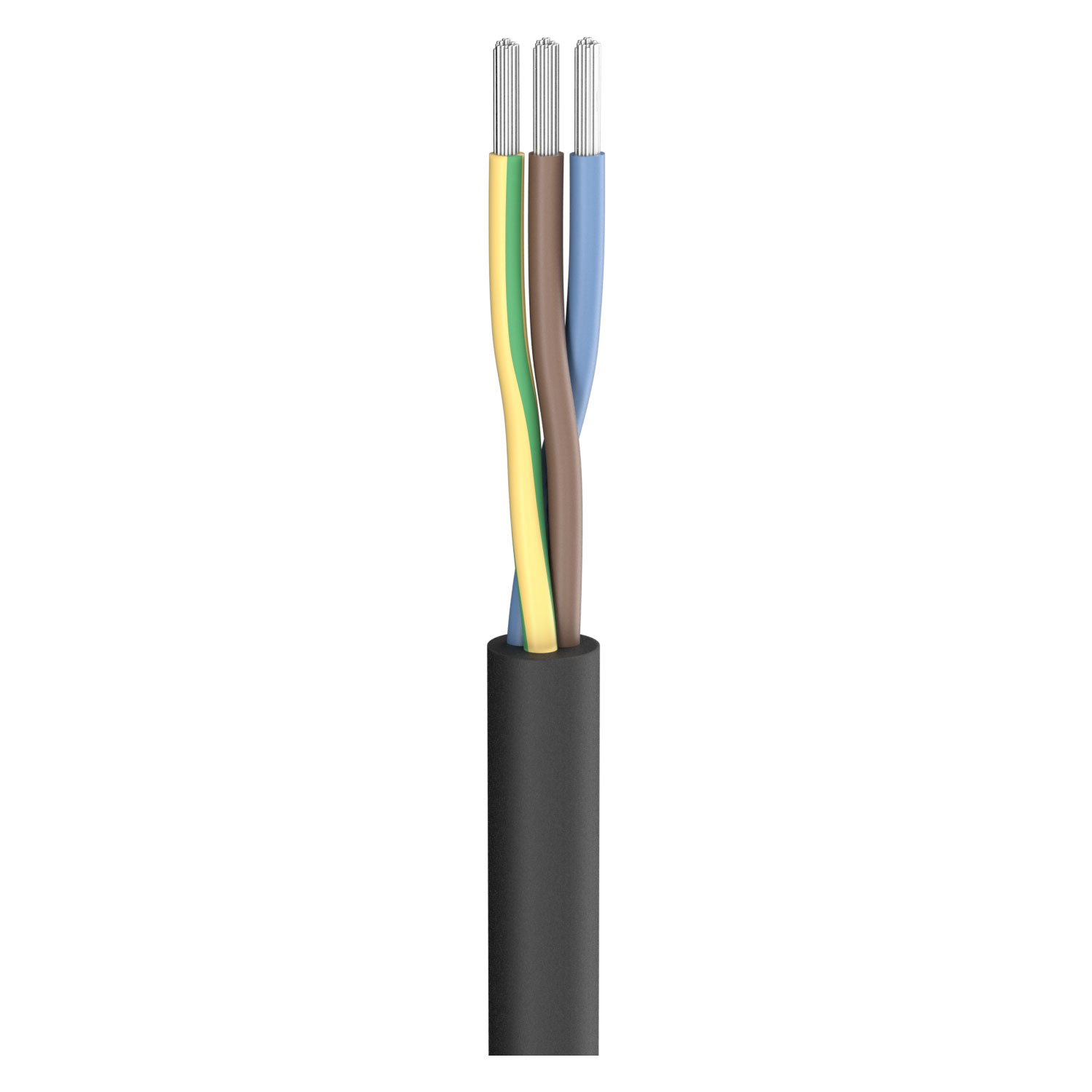 Silicone cable SC-Silcoflex; 3 x 1,50 mm²; Silicon, Ø 8,00 mm; black