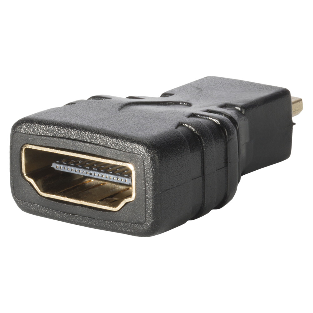 Adapter | HDMI female/HDMI micro male straight, black