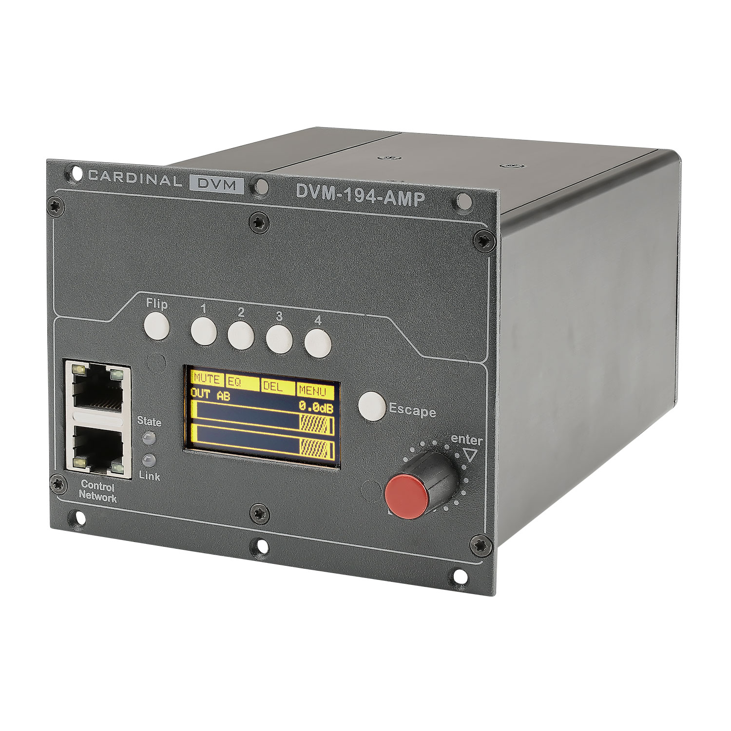 CARDINAL DVM ¼ -19“ amplifier module, Conference, 2 HE, W x H x D: 106,5 mm x 84 mm x 132 mm