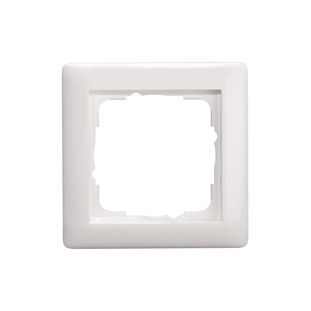 Switch frames, 1-way , scale: 55x55 mm, plastic, colour: pure white