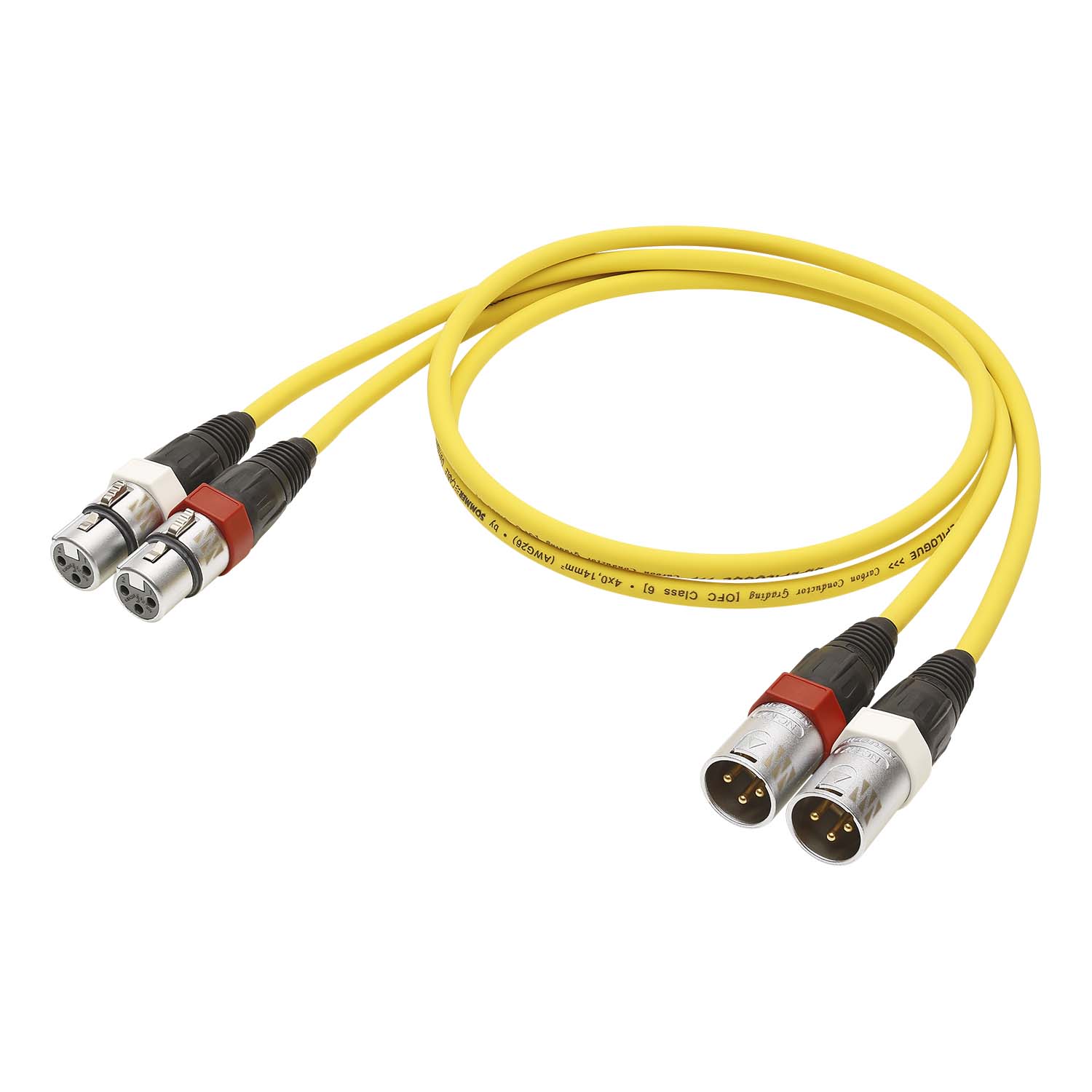 2 x nf-phono cable Epilogue, 4 x 0,14 mm² | XLR / XLR, NEUTRIK®/SOMMER