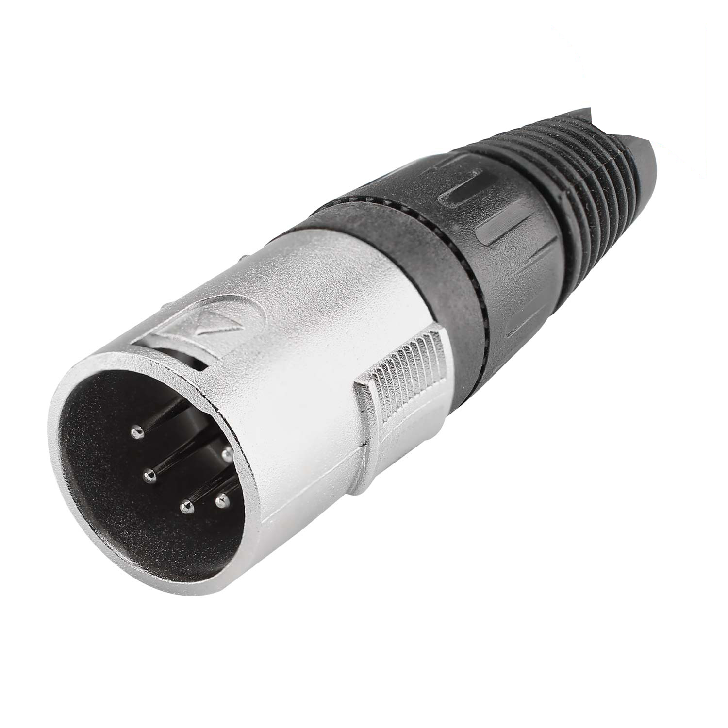 XLR, 5-pol , metal-, Soldering-male connector, straight