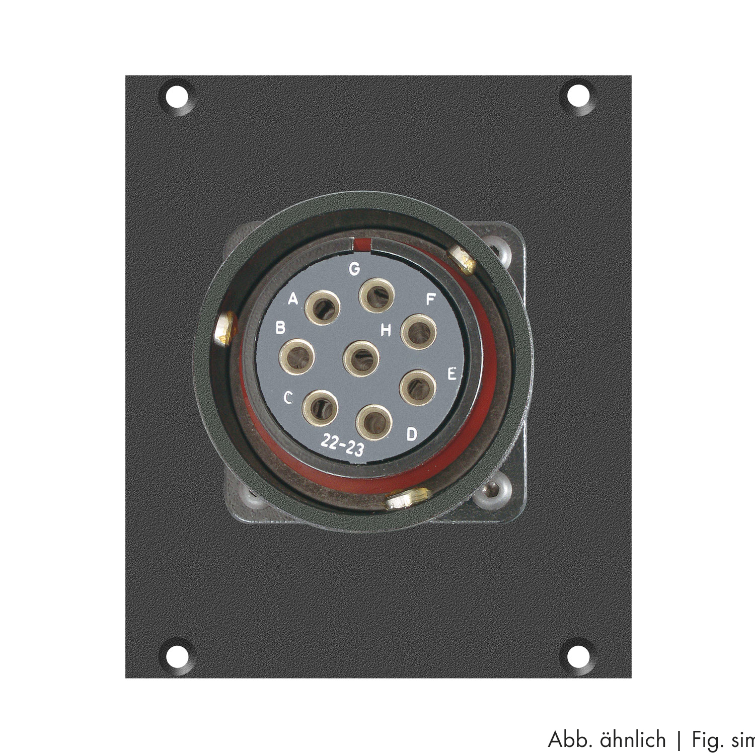 Steckverbinder-Modul seitlich LK08 female, CA-COM.-komp. -> 2 x 14pol Flachsteck-Buchsen, verriegelbar, 2 HE; Tiefe: 80 mm für SYSBOXX, Farbe: grau