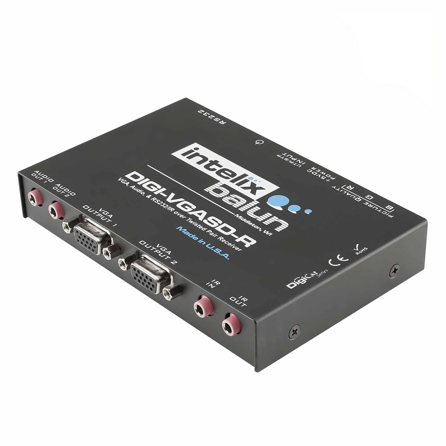 INTELIX IX-DIGI-VGASD-R-EU, INTELIX VGA, stereo audio, IR and RS232 single receiver