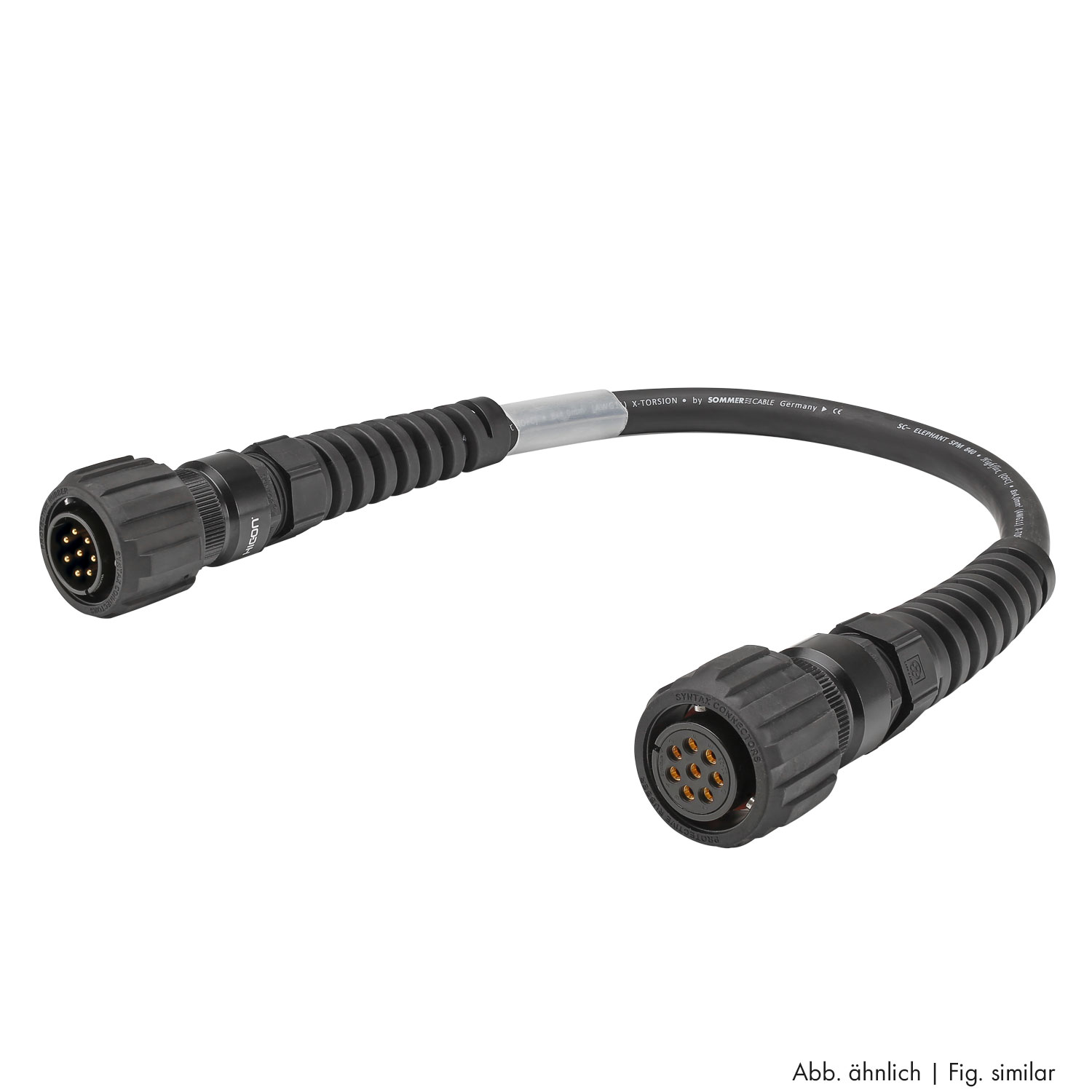 Sommer cable Speaker System , LK 8-pole male/LK 8-pole female; HICON; both multipin´s with retainer nut