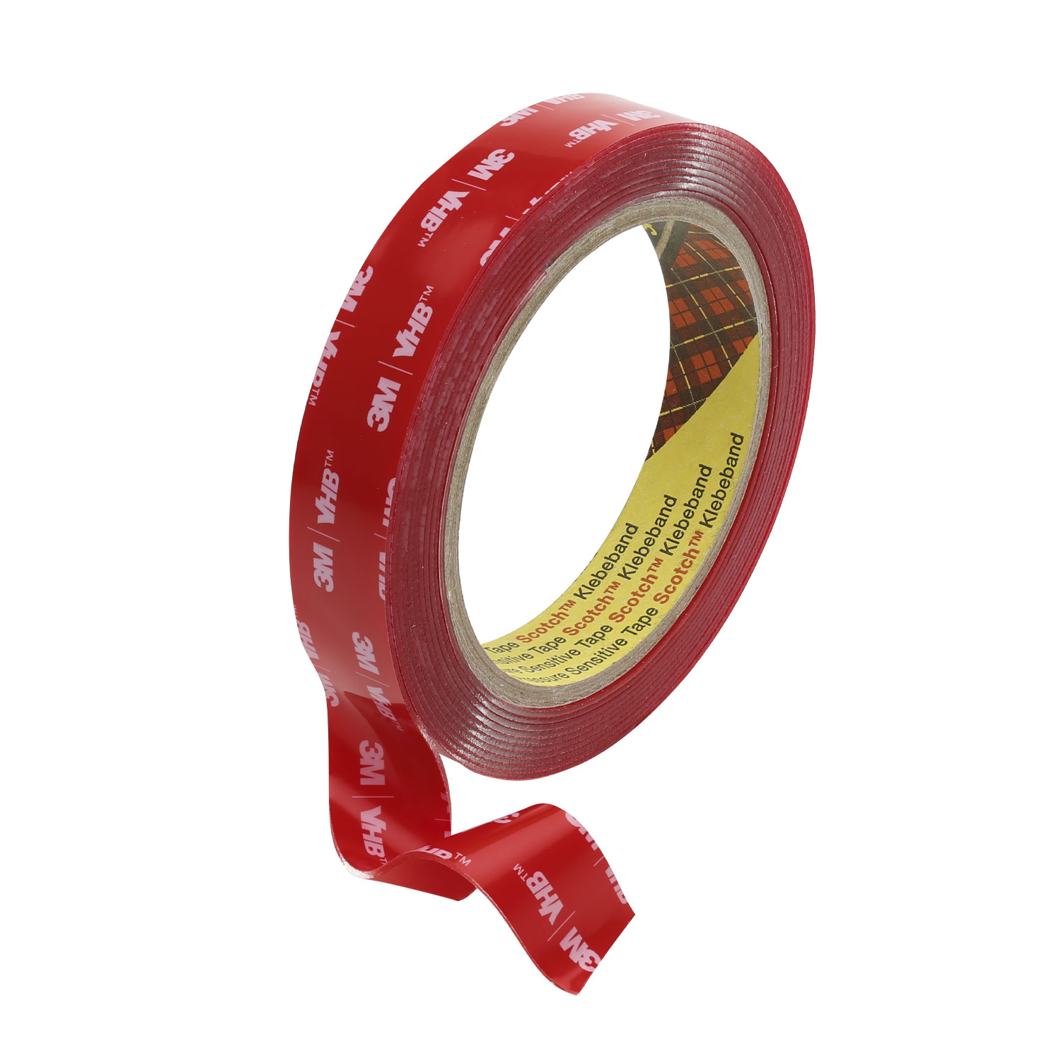 Double-sided high-performance adhesive tape, width: 19 mm, transparent