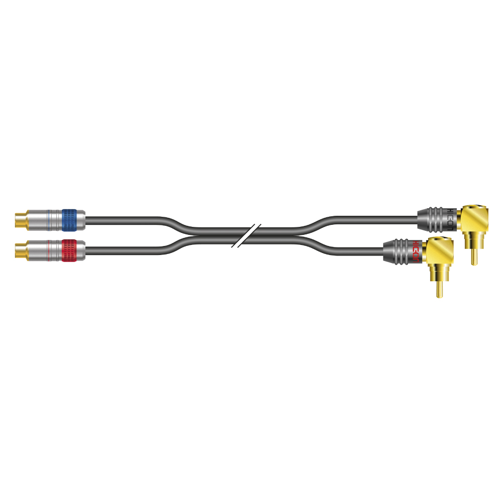 Rca patch cable, unbalanced SC-Onyx, 1 x 0,25 mm² | RCA / RCA, HICON