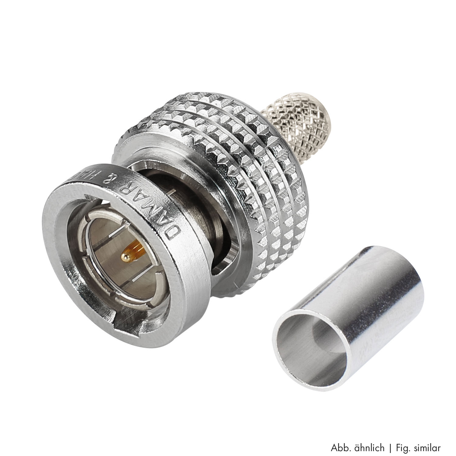 DAMAR & HAGEN BNC HD-SDI crimp-male connector, straight, nickel