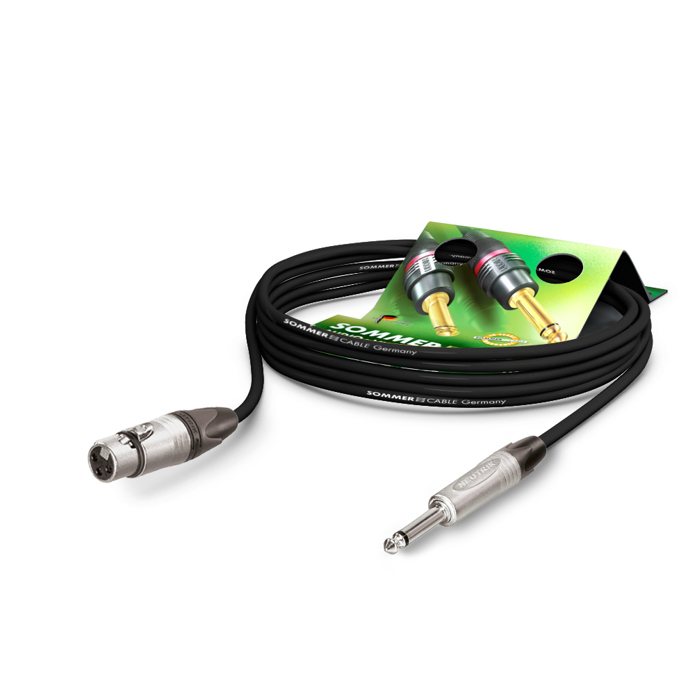 Microphone Cable Stage 22 Highflex, 2 x 0,22 mm² | XLR / jack, NEUTRIK®