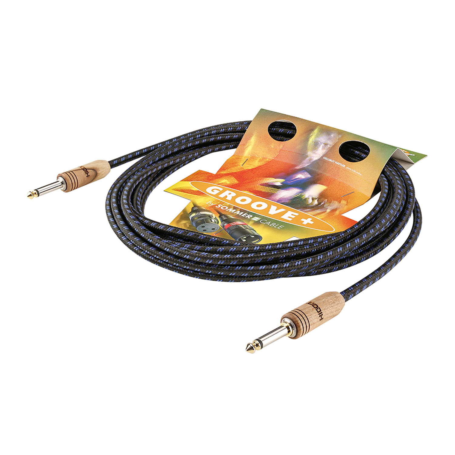 Instrument cable SC-CLASSIQUE, HICON WOODPLUG, 1 x 0,50 mm² | jack / jack, HICON