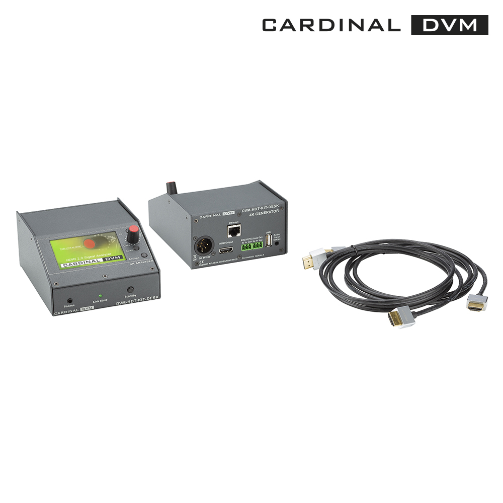 CARDINAL DVM HDMI ®  2.0 toolkit, mobile version incl. battery pack