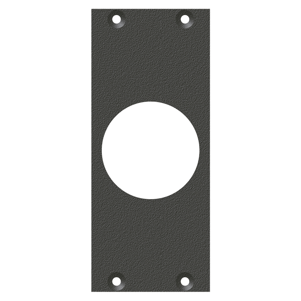 front panel PG21-Hole, 2 HE, 1 BE for SYS-series, Galvanized sheet steel, colour: grey