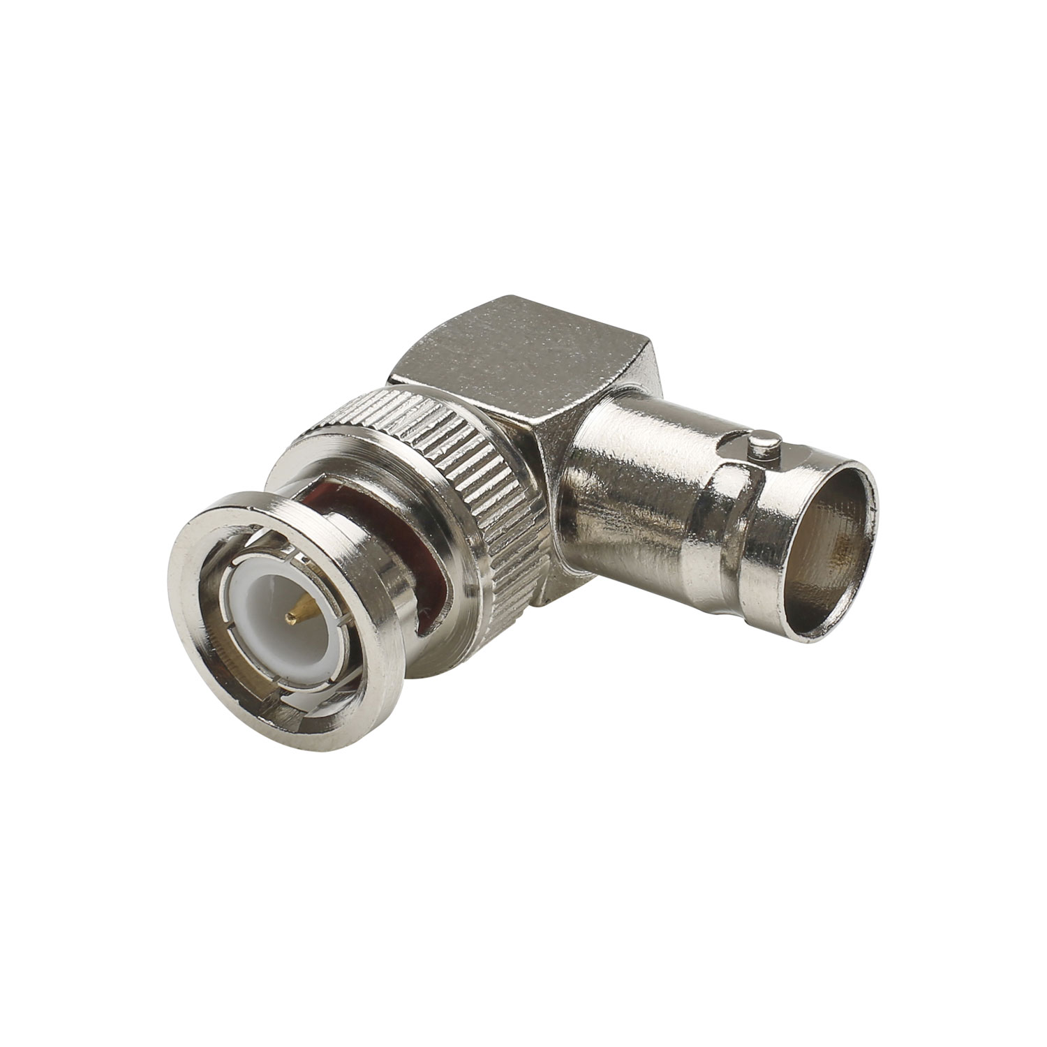 HICON  Adapter | BNC male/BNC female abgewinkelt, grau