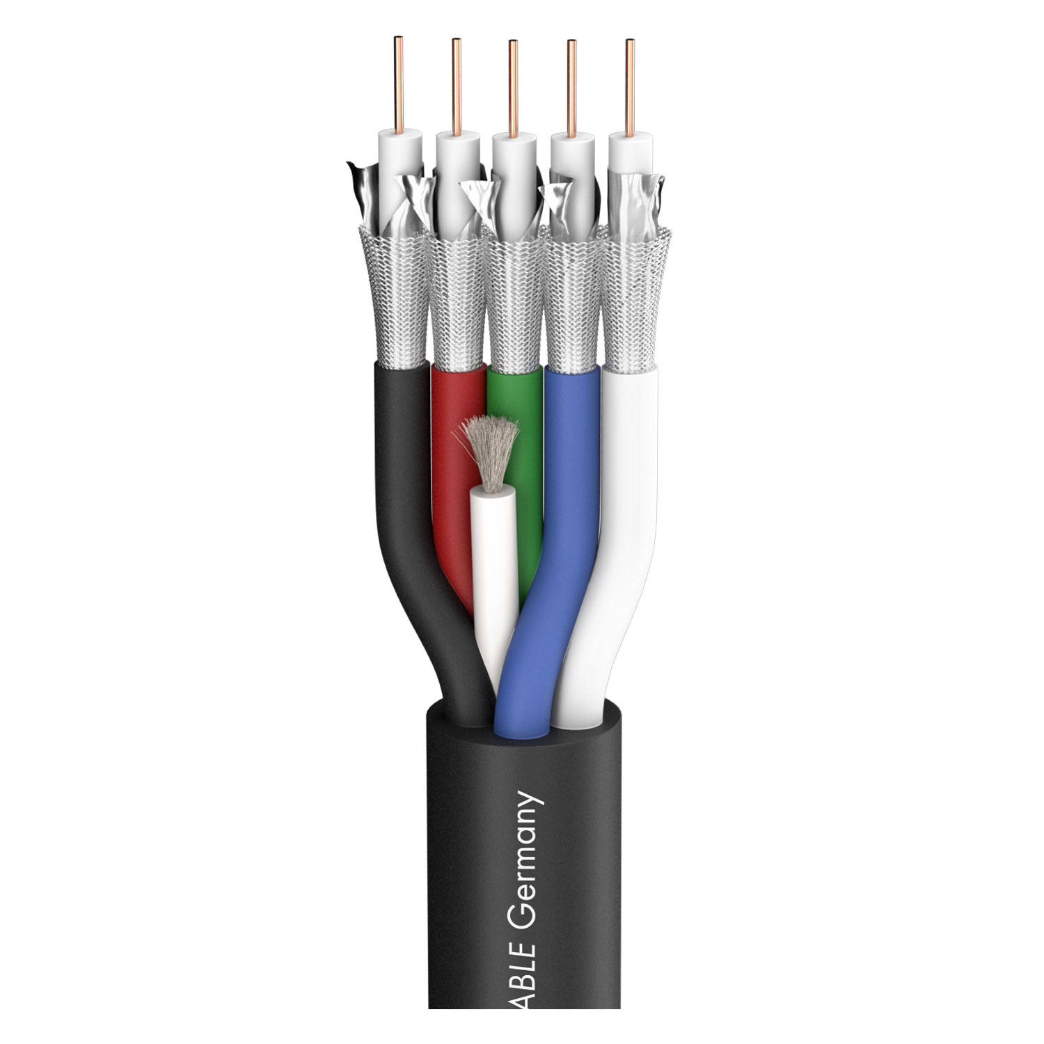 video cable Transit 5 HD; 1 x 0,60/2,80; PVC Ø 13,80 mm; black