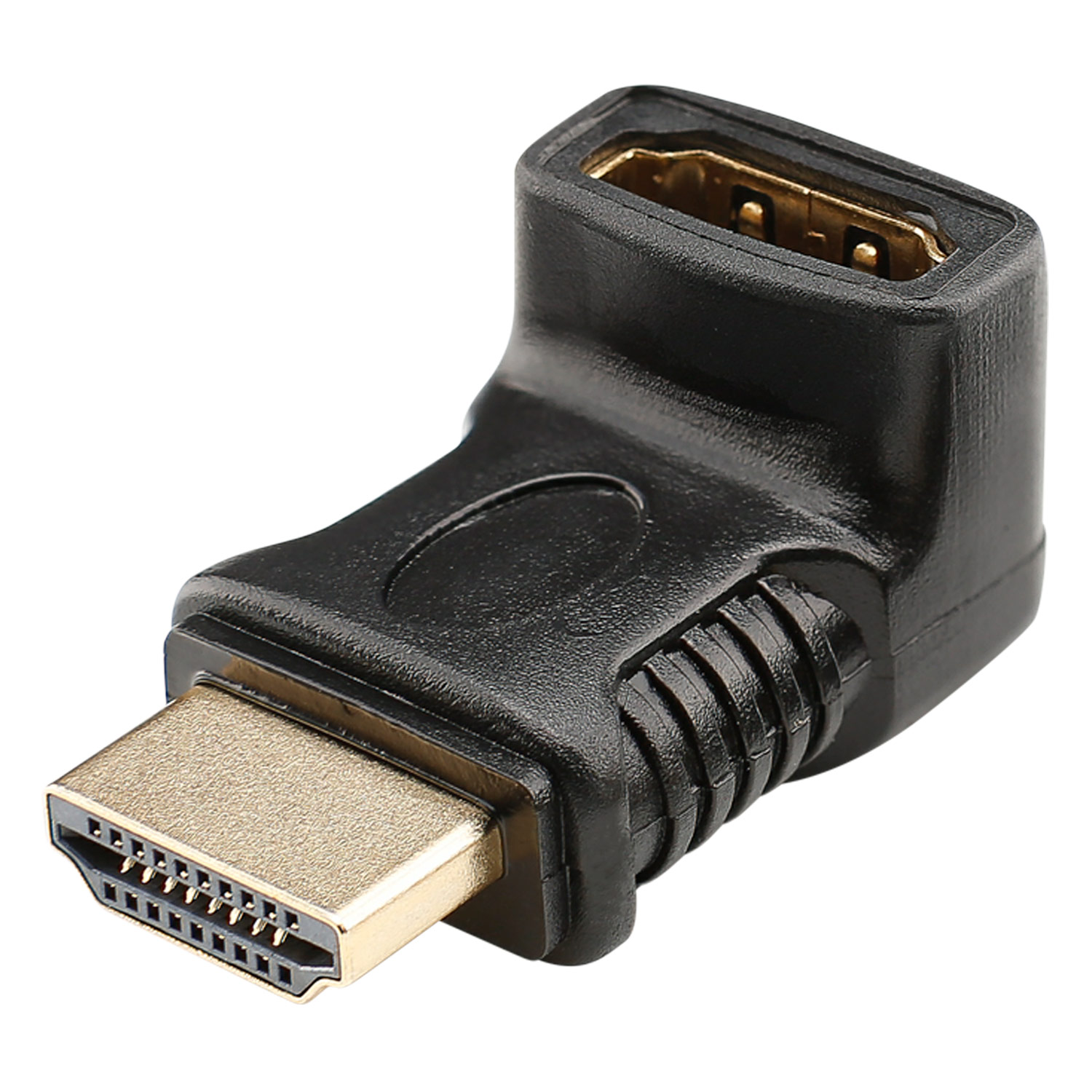 Adapter | HDMI female/HDMI male angled, black