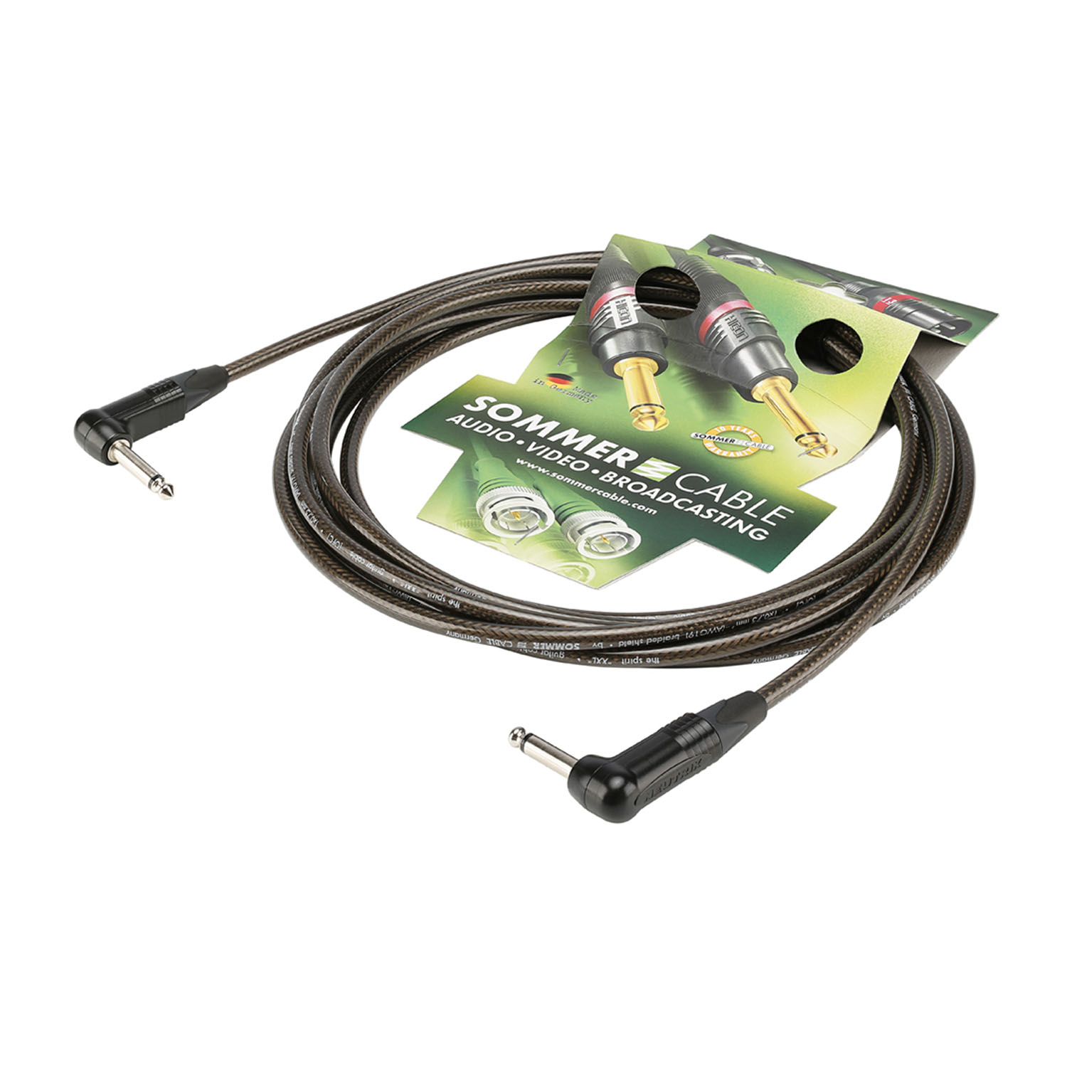 Instrument cable SC-Spirit XXL, 1 x 0.75 mm² | jack / jack 90°, NEUTRIK®