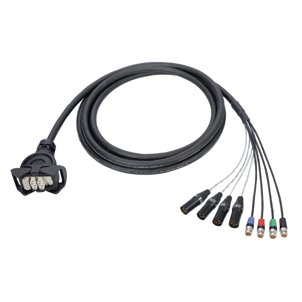 Sommer cable MADI Anschluss-System , rearTWIST® BNC Stecker/Multipin female (HAN-ECO, mit Bügeln)/XLR 3-pol male/XLR 3-pol female; HARTING/NEUTRIK®