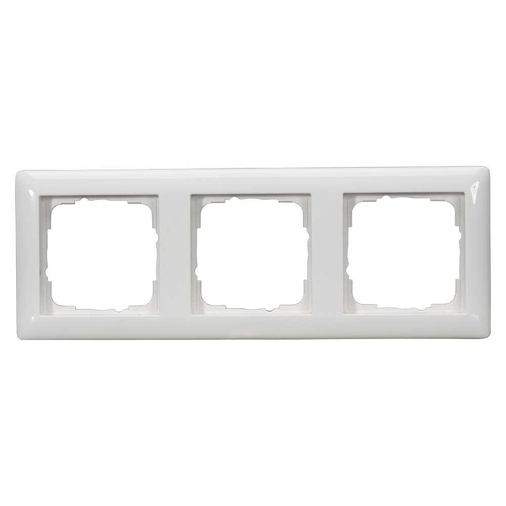 Switch frames, 3-way , scale: 55x55 mm, plastic, colour: white