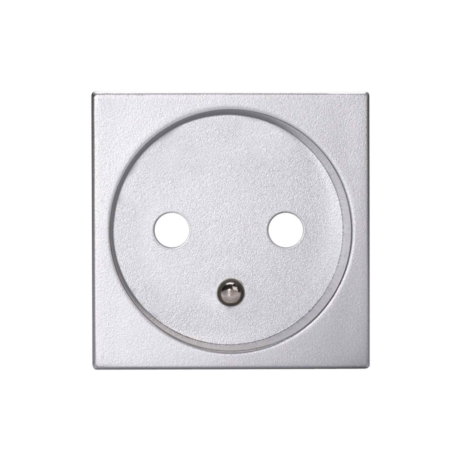 CEE7/5 socket, 1-way version 1 , scale: 45x45 mm, plastic, colour: grey