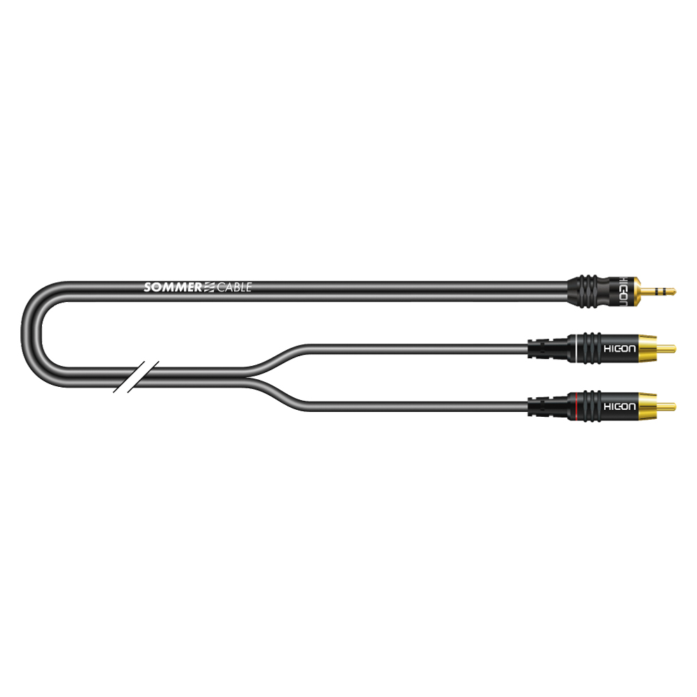 Stereo split cable SC-Onyx, 1 x 0,25 mm² | mini-jack / RCA, HICON