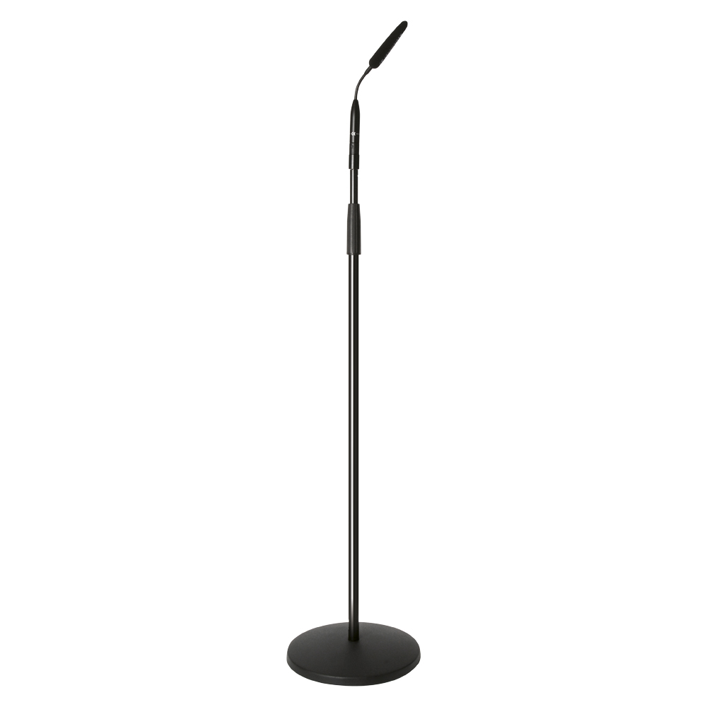 Microphone stand, Single stand with a slim cast cast base, black