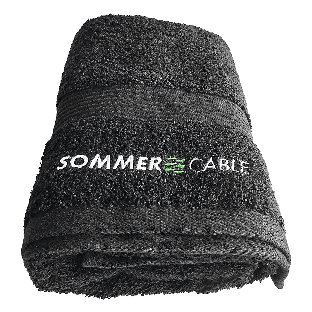 Sommer cable Towel, width: 500 mm, height: 1000 mm, black