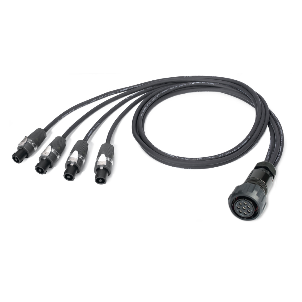 Sommer cable Speaker System , speakON® 4-pole/LK 8-pole female; NEUTRIK®/HICON; Multipin with retainer nut