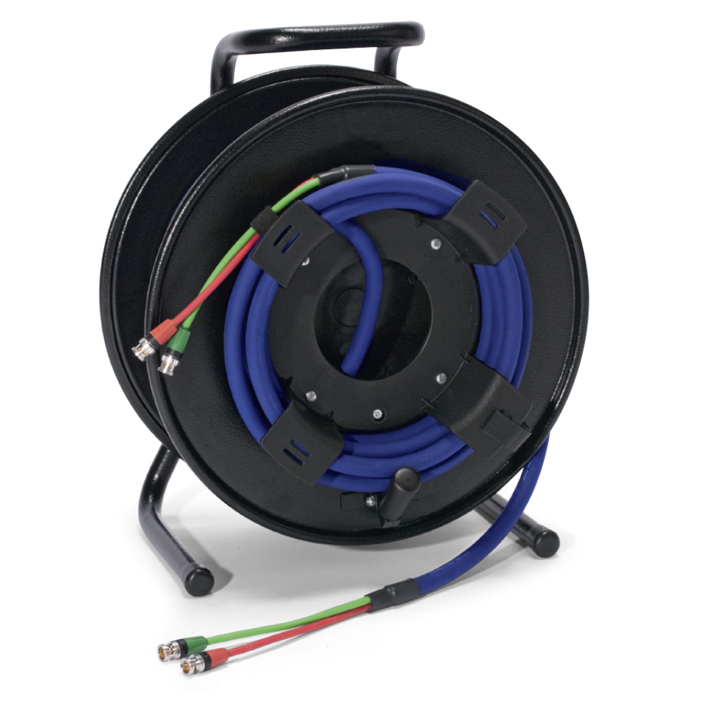 Sommer cable MADI Connection system , rearTWIST® BNC connector male; NEUTRIK®; on SCHILL HT series cable reel with auxiliary coil KOMB.RM