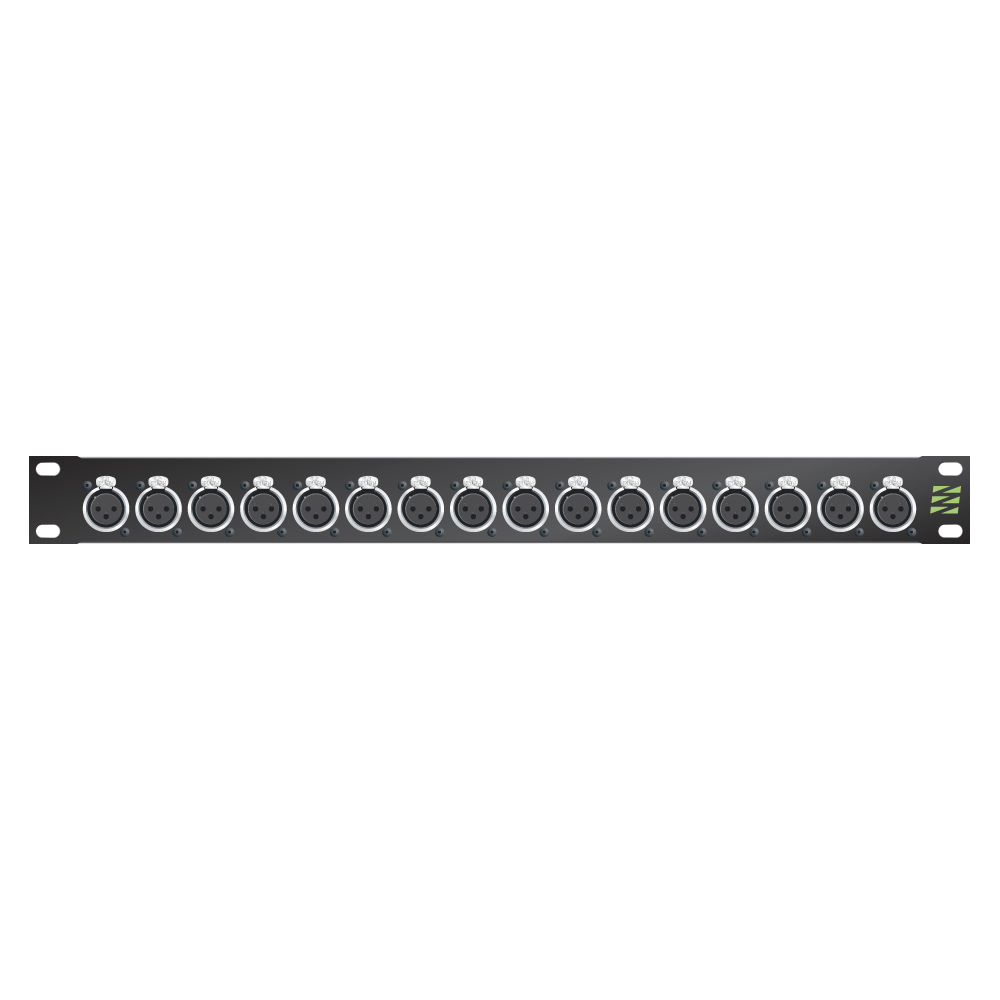 Sommer cable Audio XLR Patch panels Broadcast , 1 HE, 12 BE, XLR 3-pole male/XLR 3-pole female; NEUTRIK®; Silver plated contacts, 4 mm Aluminium, colour: anthracite RAL 7016