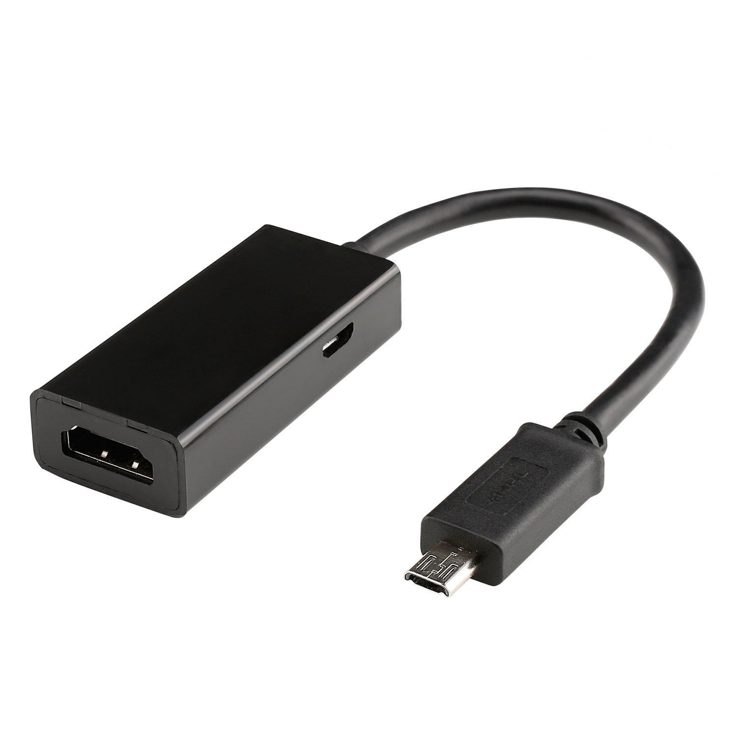 Adapter | USB micro male/HDMI female straight, black