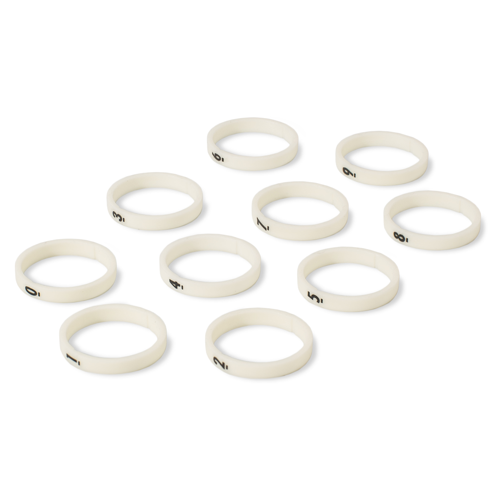 HICON Code ring, 10 rings, one ring each with numbers “0“ – “9“ for HICON XLR straight